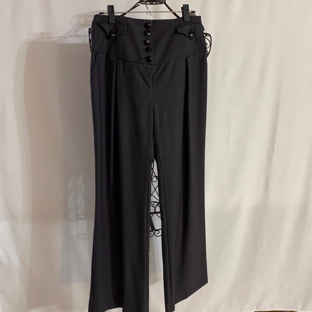 Grey flannel pants with an updated twist!